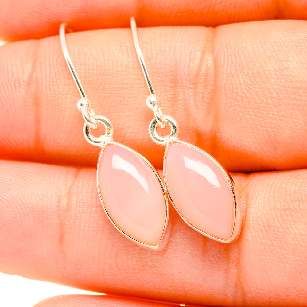 Rose Quartz Earrings handcrafted by Ana Silver Co - EARR419120