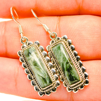 Seraphinite Earrings handcrafted by Ana Silver Co - EARR419121