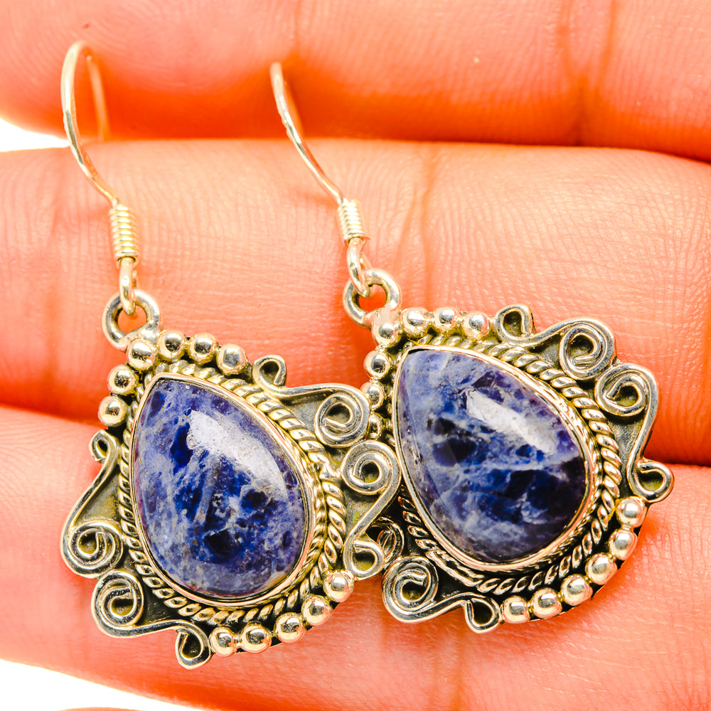 Sodalite Earrings handcrafted by Ana Silver Co - EARR419123