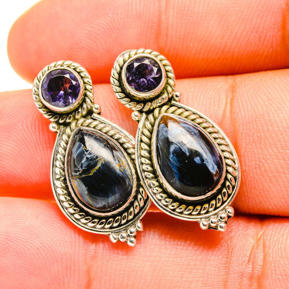 Pietersite Earrings handcrafted by Ana Silver Co - EARR419141