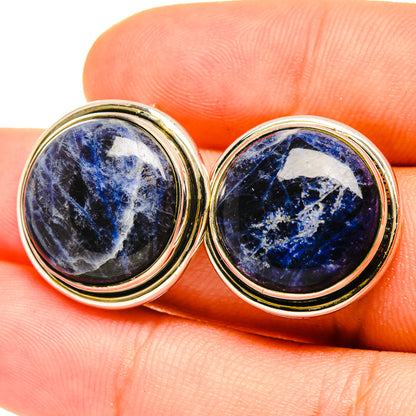 Sodalite Earrings handcrafted by Ana Silver Co - EARR419144
