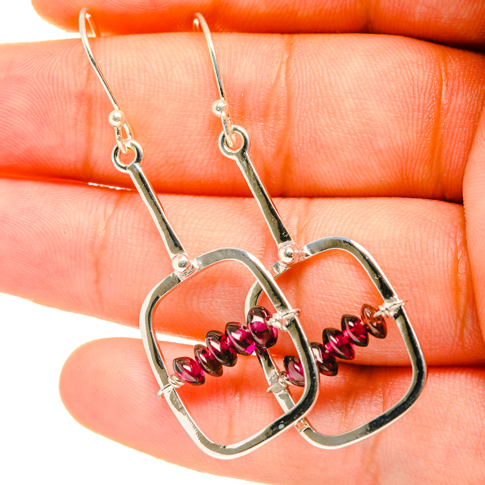 Garnet Earrings handcrafted by Ana Silver Co - EARR419146
