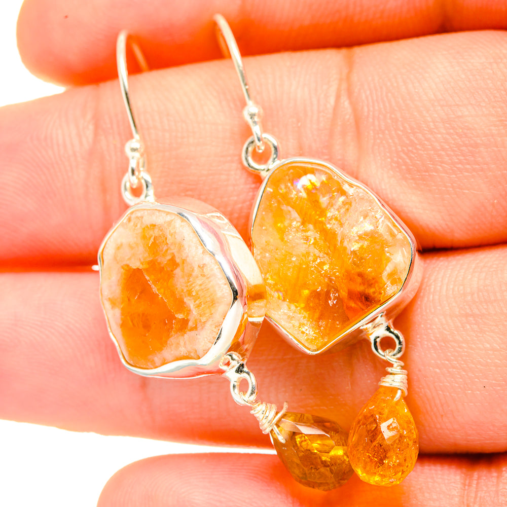 Citrine Earrings handcrafted by Ana Silver Co - EARR419148