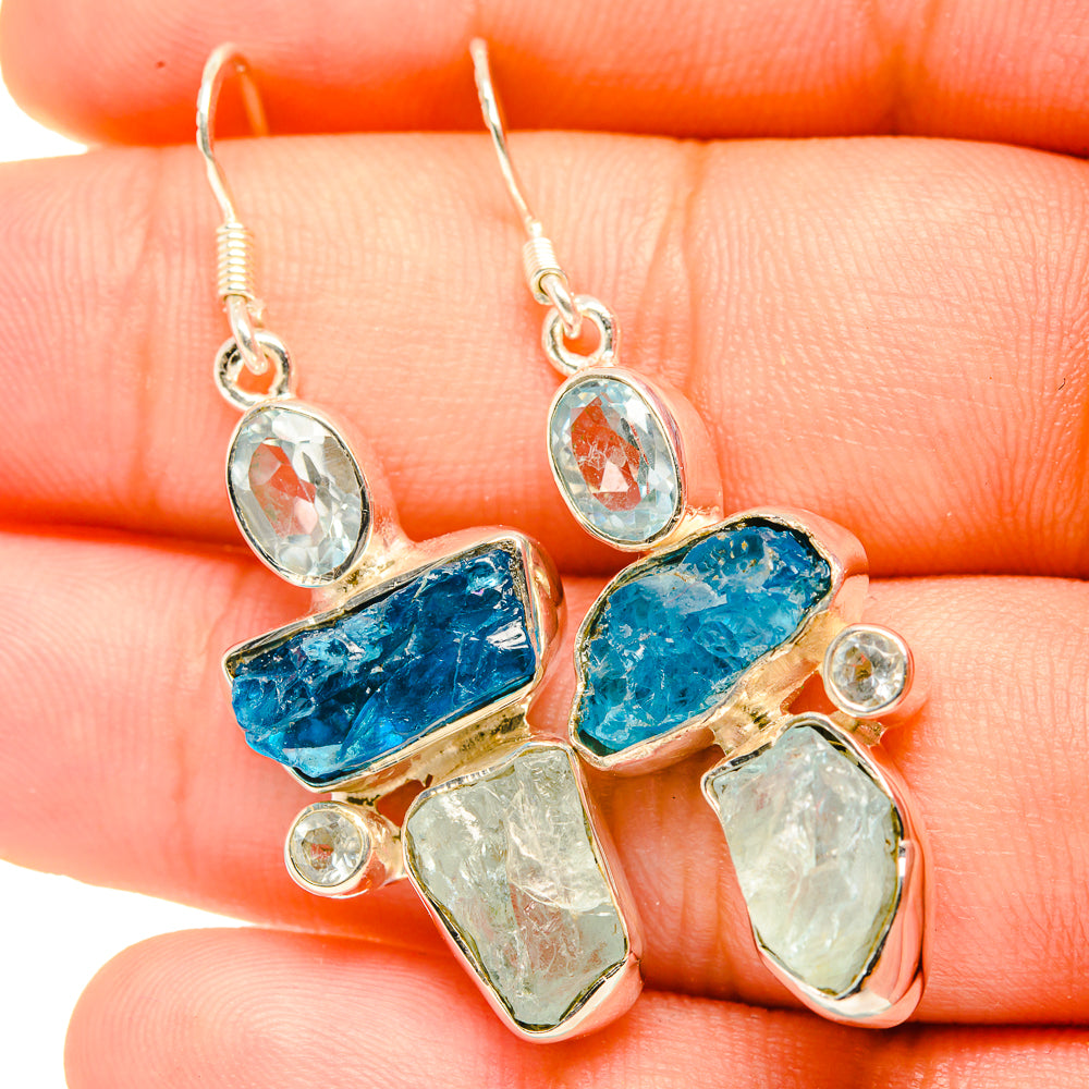 Aquamarine Earrings handcrafted by Ana Silver Co - EARR419156