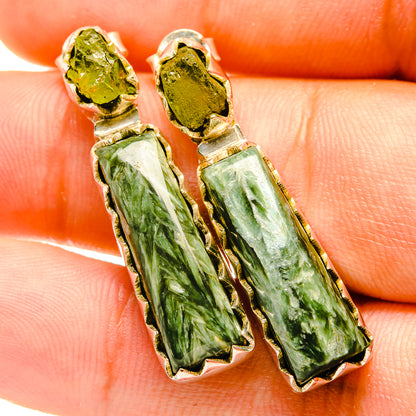 Seraphinite Earrings handcrafted by Ana Silver Co - EARR419161
