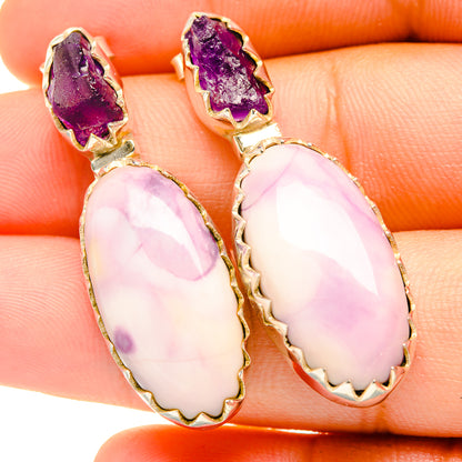 Phosphosiderite Earrings handcrafted by Ana Silver Co - EARR419169