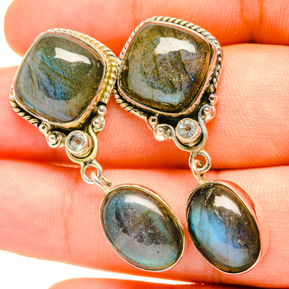 Labradorite Earrings handcrafted by Ana Silver Co - EARR419171
