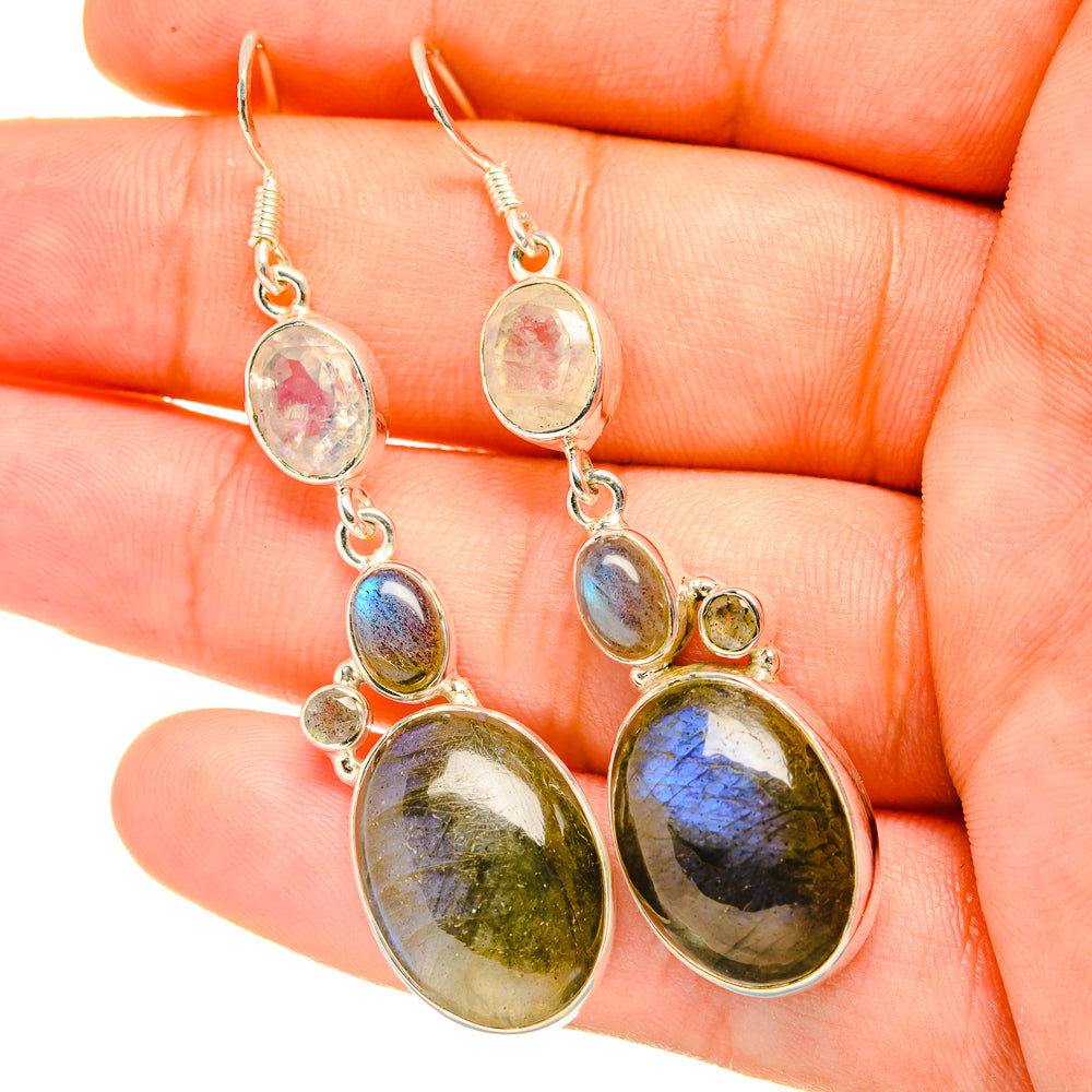 Labradorite Earrings handcrafted by Ana Silver Co - EARR419173