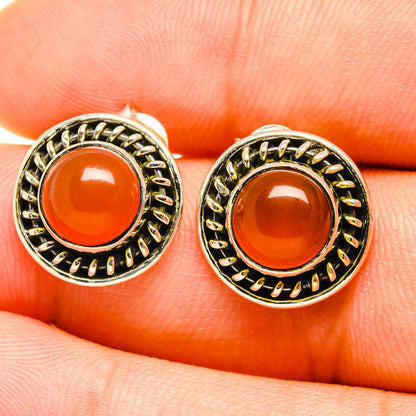 Carnelian Earrings handcrafted by Ana Silver Co - EARR419178