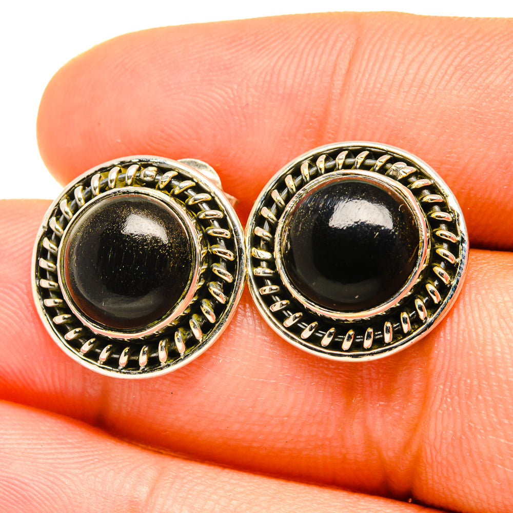 Black Onyx Earrings handcrafted by Ana Silver Co - EARR419181