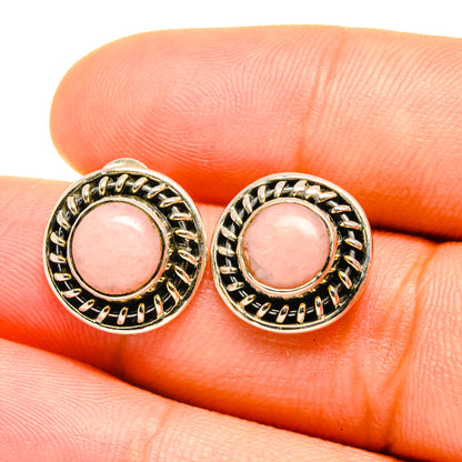Pink Opal Earrings handcrafted by Ana Silver Co - EARR419192