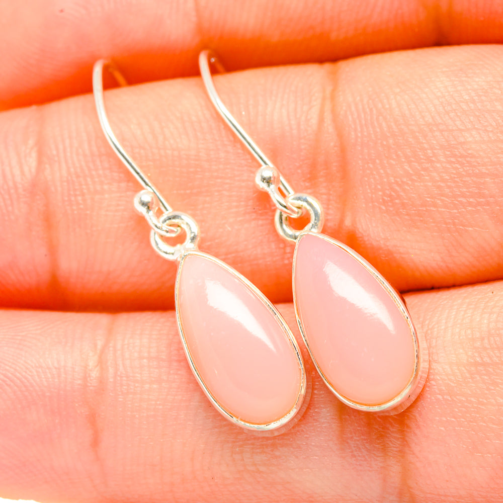Pink Opal Earrings handcrafted by Ana Silver Co - EARR419193