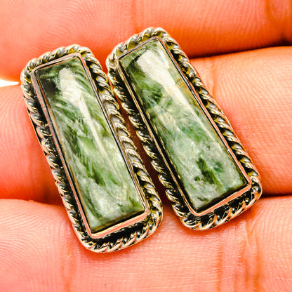 Seraphinite Earrings handcrafted by Ana Silver Co - EARR419204