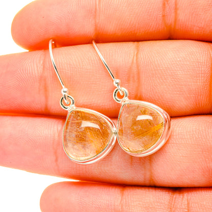 Rutilated Quartz Earrings handcrafted by Ana Silver Co - EARR419205