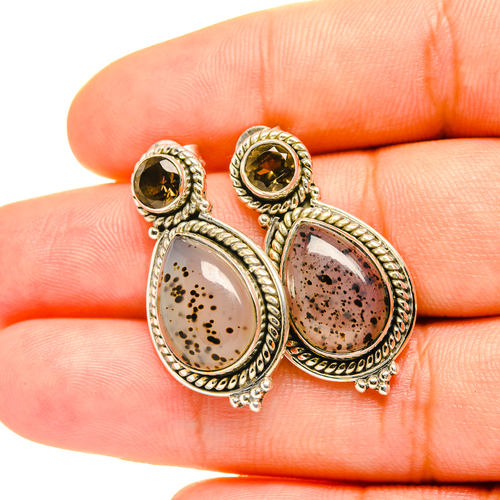 Dendritic Opal Earrings handcrafted by Ana Silver Co - EARR419215