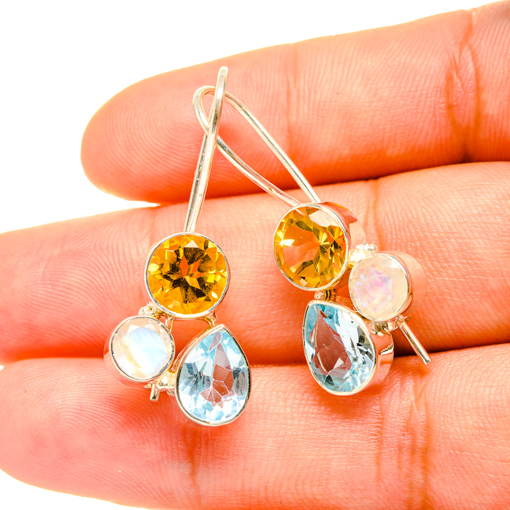 Blue Topaz Earrings handcrafted by Ana Silver Co - EARR419218