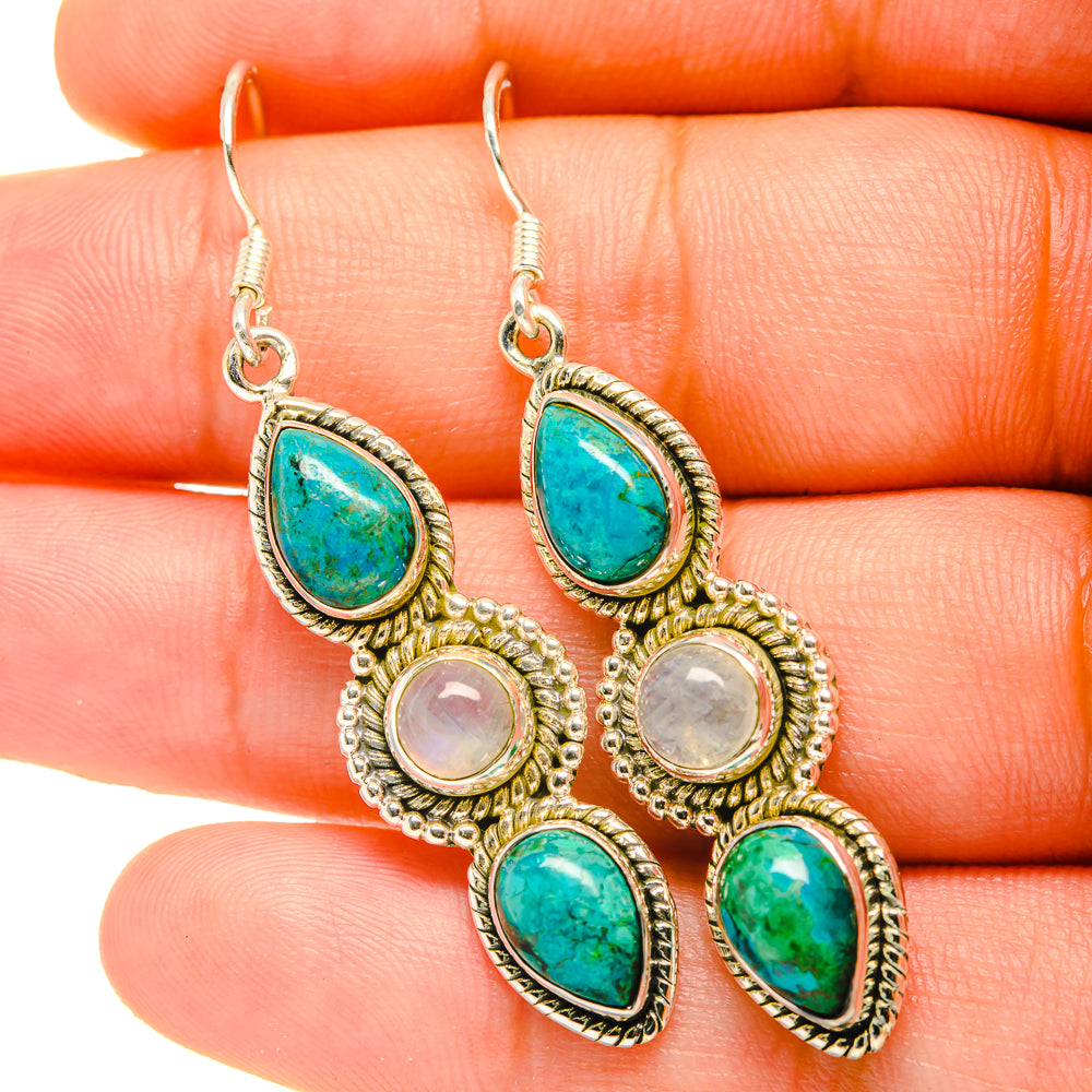 Chrysocolla Earrings handcrafted by Ana Silver Co - EARR419220