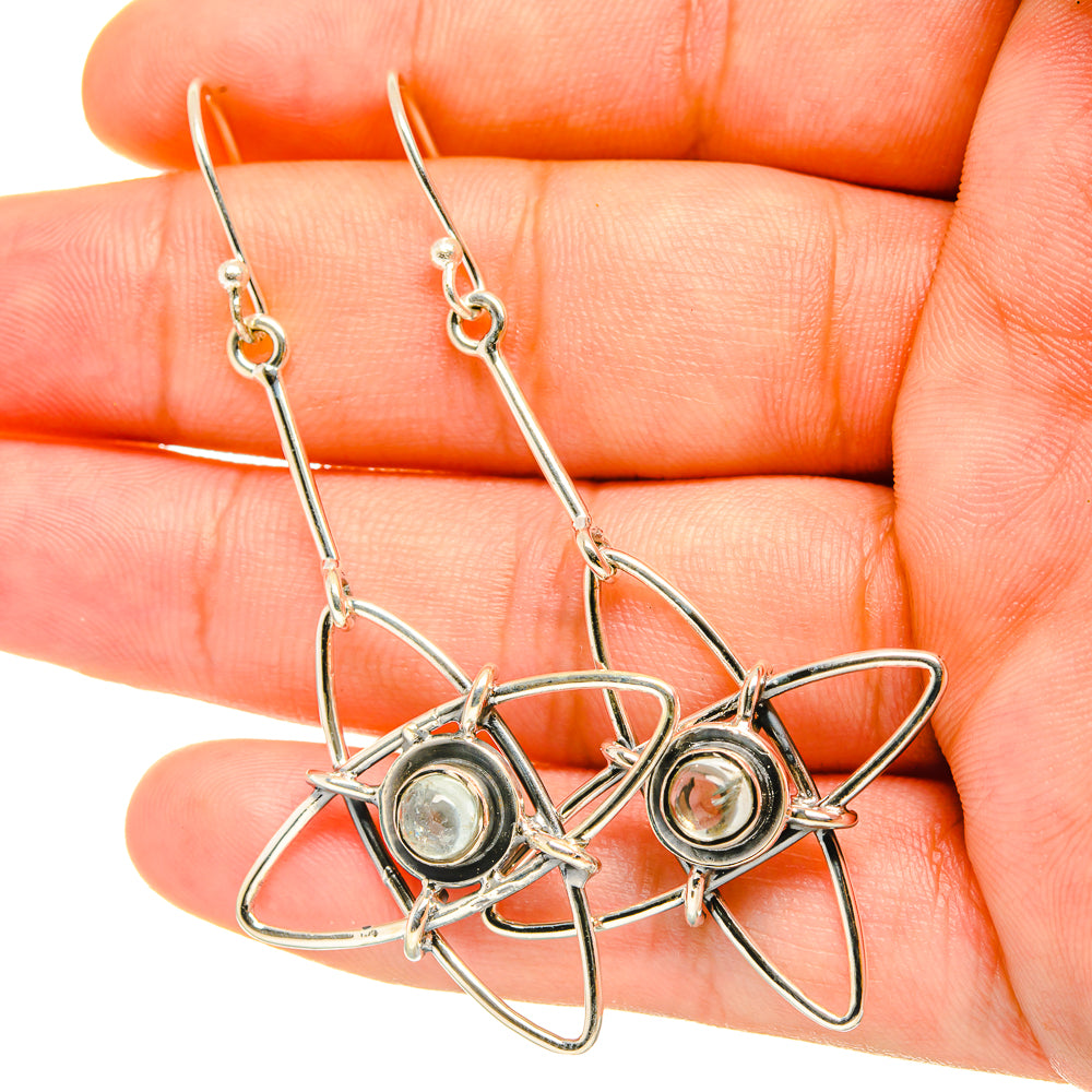 Rainbow Moonstone Earrings handcrafted by Ana Silver Co - EARR419223