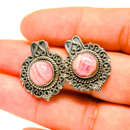 Rhodochrosite Earrings handcrafted by Ana Silver Co - EARR419224
