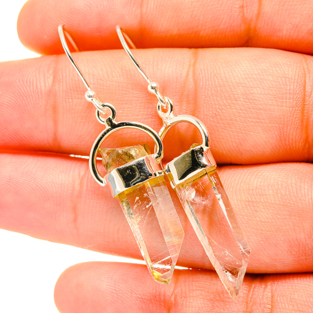 Herkimer Diamond Earrings handcrafted by Ana Silver Co - EARR419225