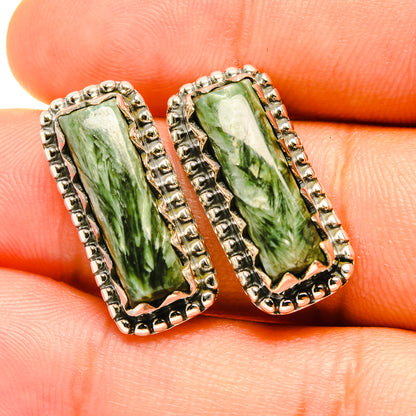 Seraphinite Earrings handcrafted by Ana Silver Co - EARR419228