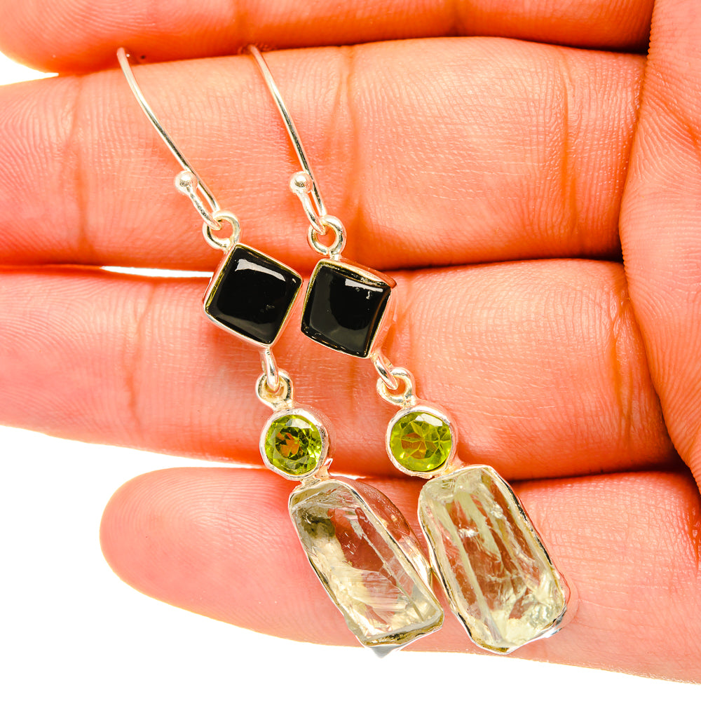Green Amethyst Earrings handcrafted by Ana Silver Co - EARR419231
