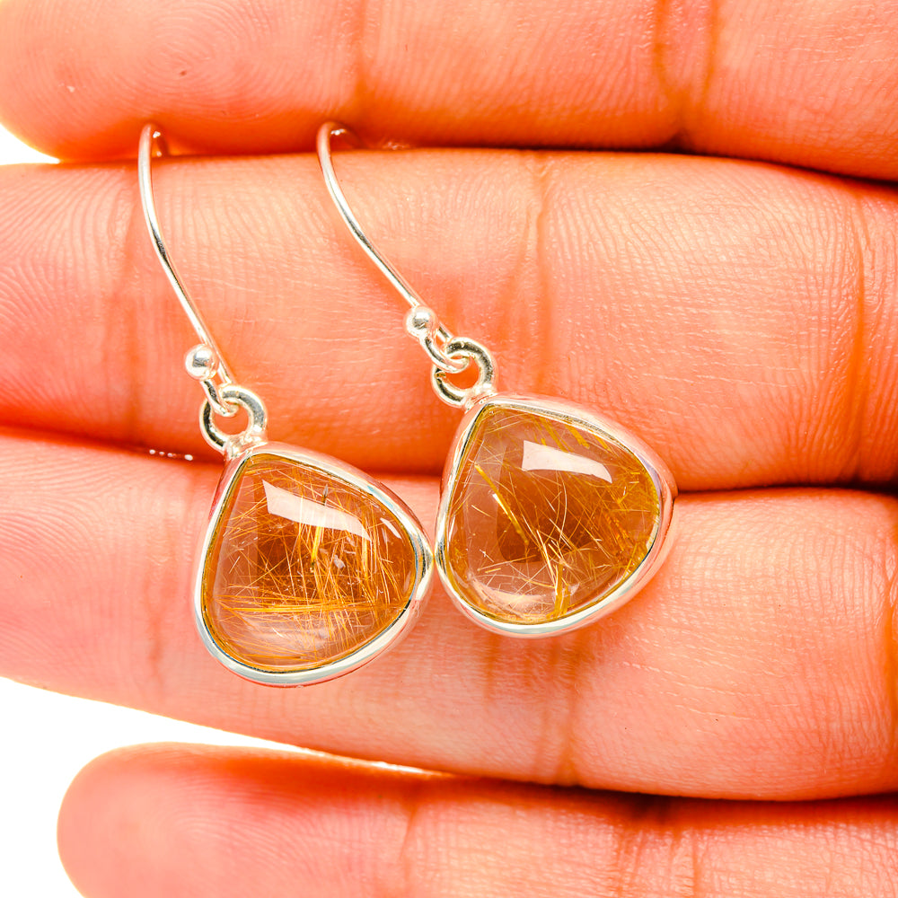 Rutilated Quartz Earrings handcrafted by Ana Silver Co - EARR419234