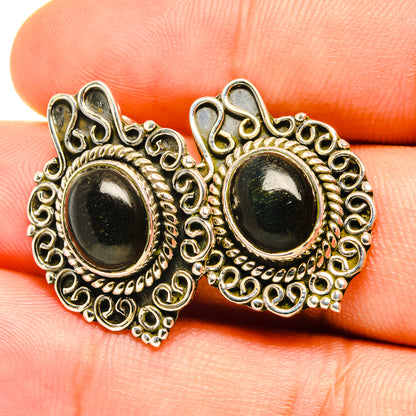 Black Onyx Earrings handcrafted by Ana Silver Co - EARR419237