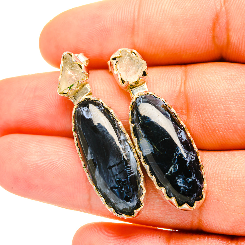 Pietersite Earrings handcrafted by Ana Silver Co - EARR419239