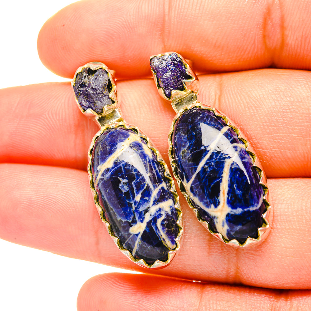 Sodalite Earrings handcrafted by Ana Silver Co - EARR419241
