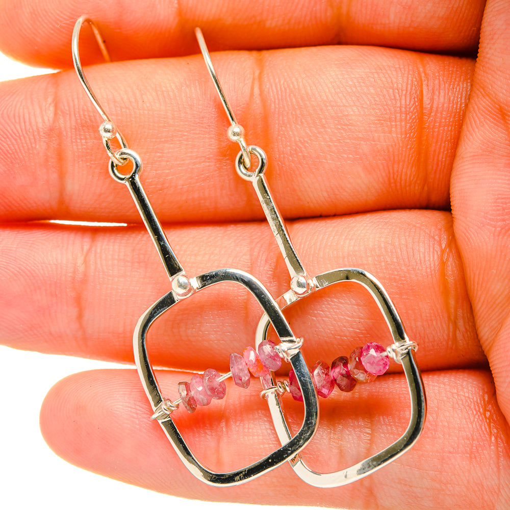 Pink Tourmaline Earrings handcrafted by Ana Silver Co - EARR419244
