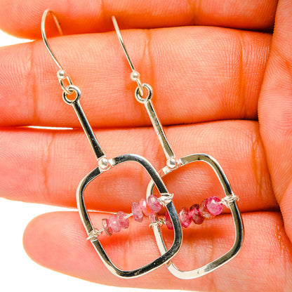 Pink Tourmaline Earrings handcrafted by Ana Silver Co - EARR419244