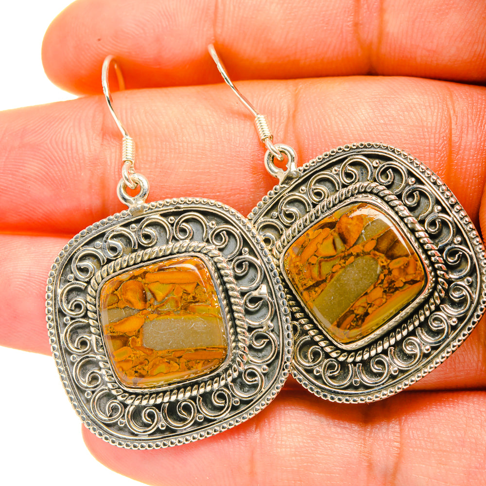 Bamboo Jasper Earrings handcrafted by Ana Silver Co - EARR419246