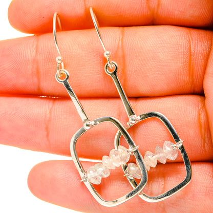 Rainbow Moonstone Earrings handcrafted by Ana Silver Co - EARR419247