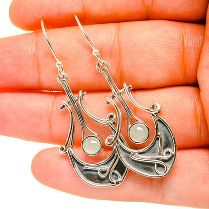 Rainbow Moonstone Earrings handcrafted by Ana Silver Co - EARR419262