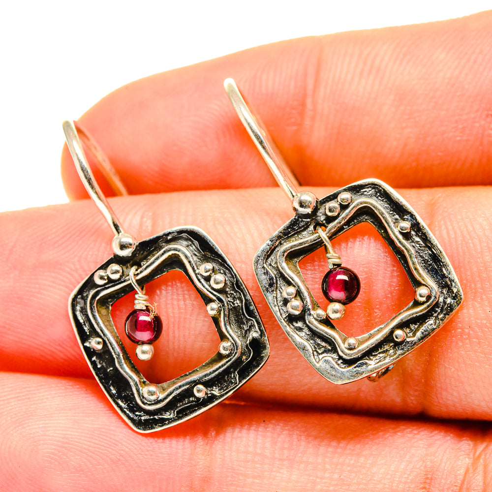 Garnet Earrings handcrafted by Ana Silver Co - EARR419316