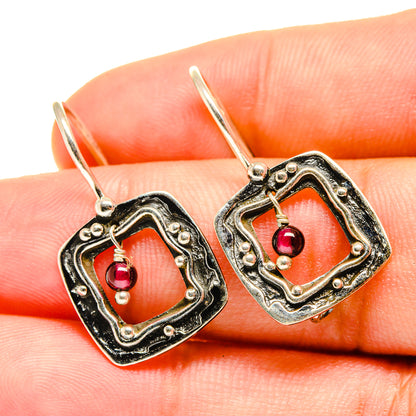 Garnet Earrings handcrafted by Ana Silver Co - EARR419316