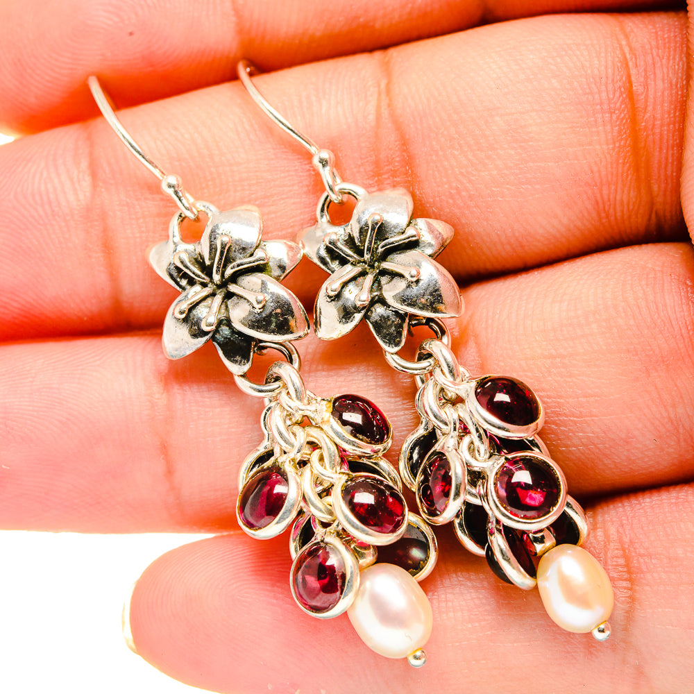 Garnet Earrings handcrafted by Ana Silver Co - EARR419341