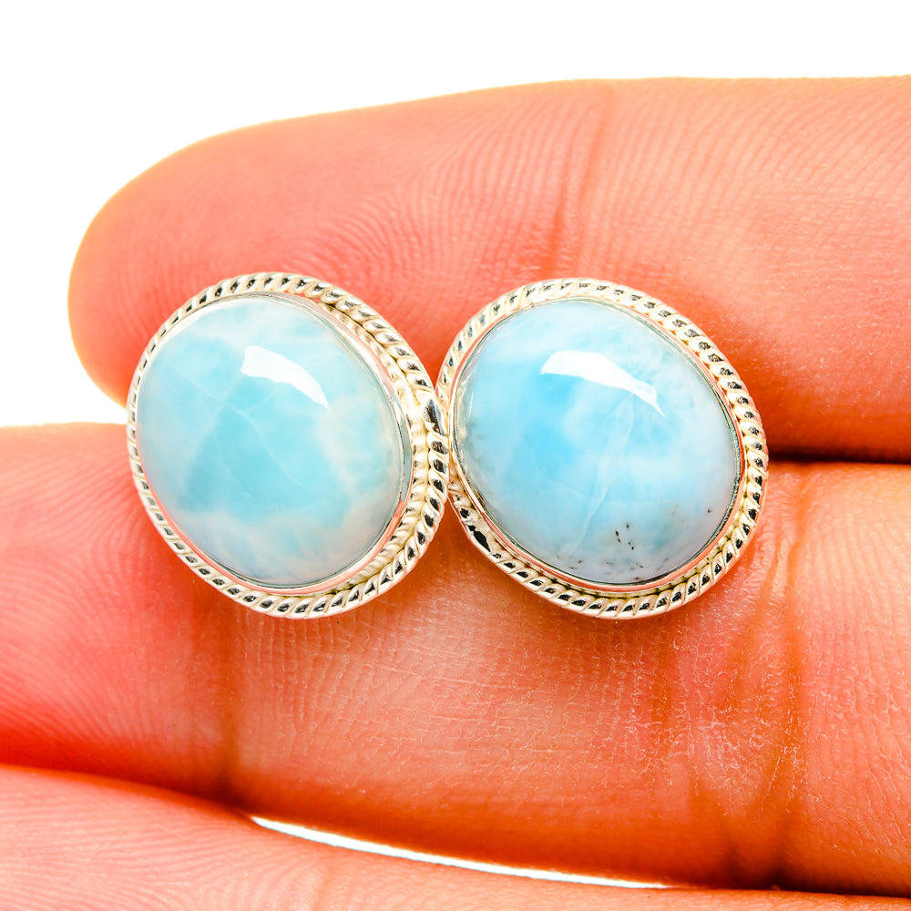 Larimar Earrings handcrafted by Ana Silver Co - EARR419353