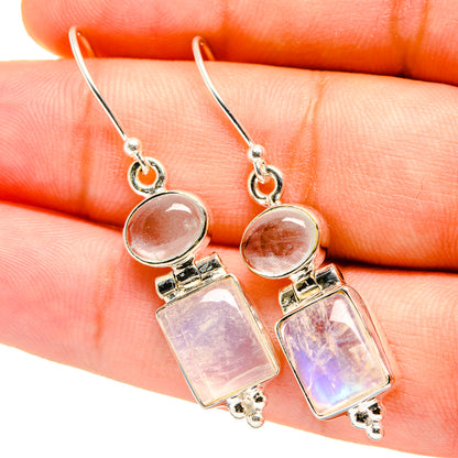 Rainbow Moonstone Earrings handcrafted by Ana Silver Co - EARR419360