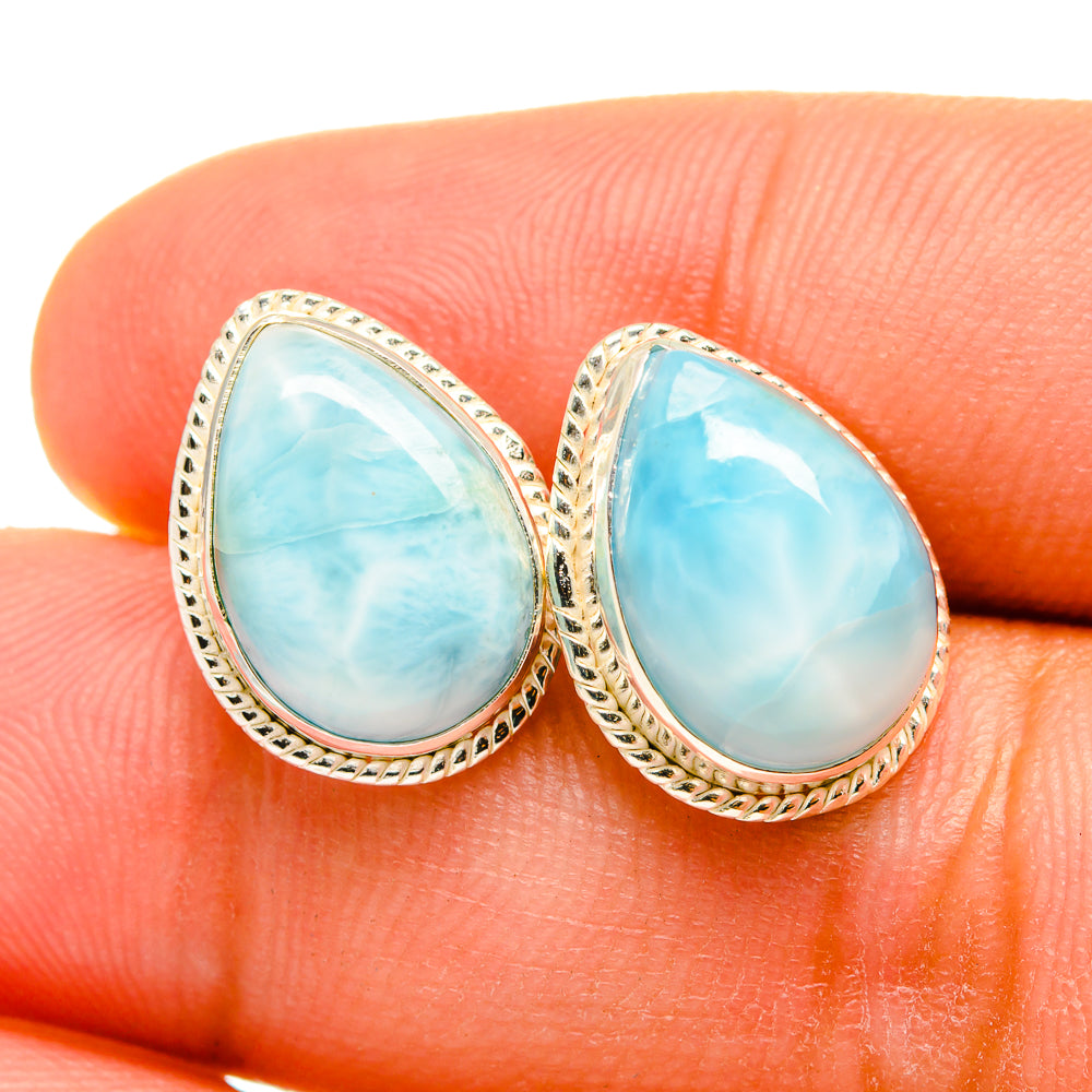 Larimar Earrings handcrafted by Ana Silver Co - EARR419364