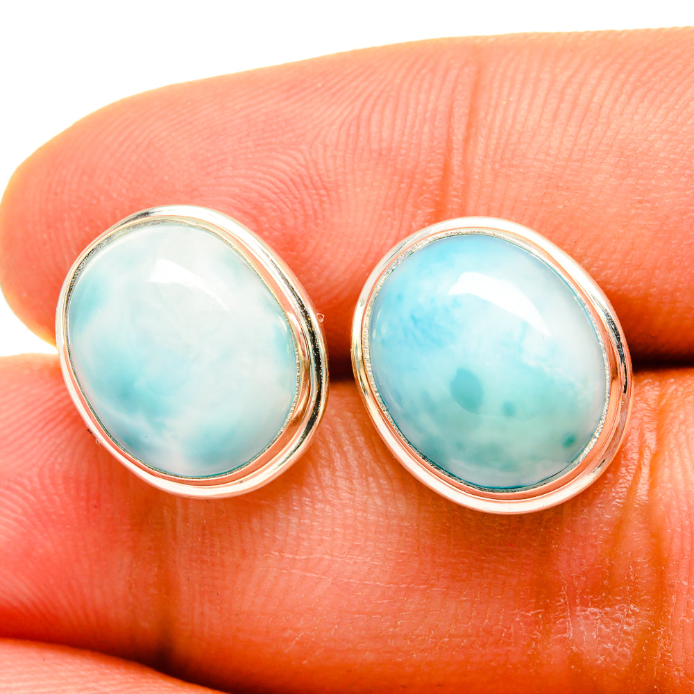 Larimar Earrings handcrafted by Ana Silver Co - EARR419371