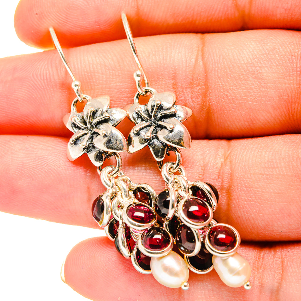 Garnet Earrings handcrafted by Ana Silver Co - EARR419380