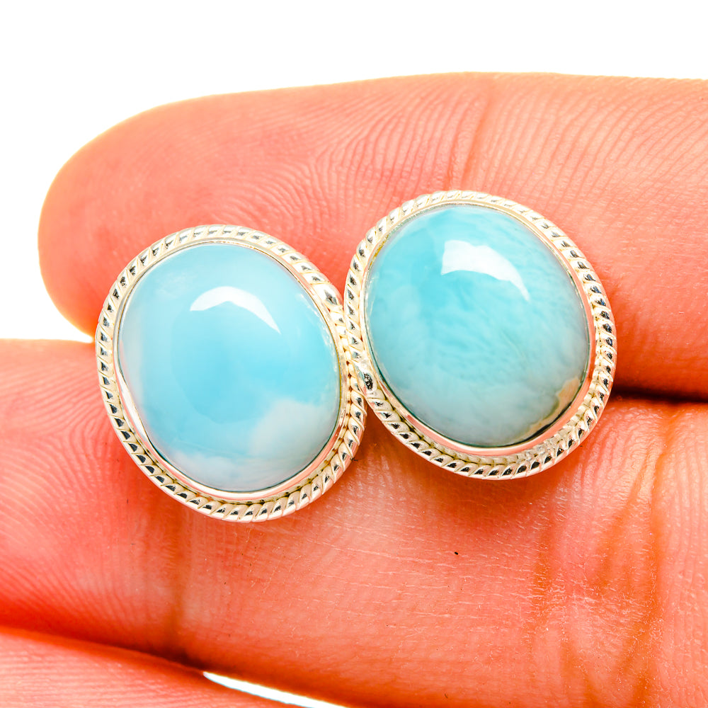 Larimar Earrings handcrafted by Ana Silver Co - EARR419395