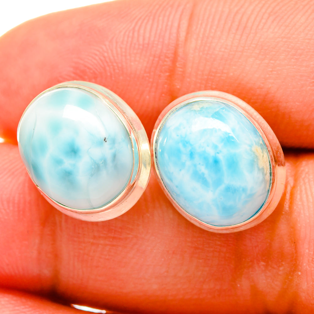 Larimar Earrings handcrafted by Ana Silver Co - EARR419398