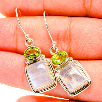 Rainbow Moonstone Earrings handcrafted by Ana Silver Co - EARR419404