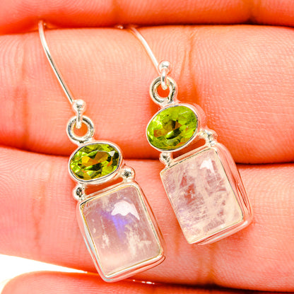 Rainbow Moonstone Earrings handcrafted by Ana Silver Co - EARR419409