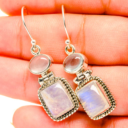 Rainbow Moonstone Earrings handcrafted by Ana Silver Co - EARR419420