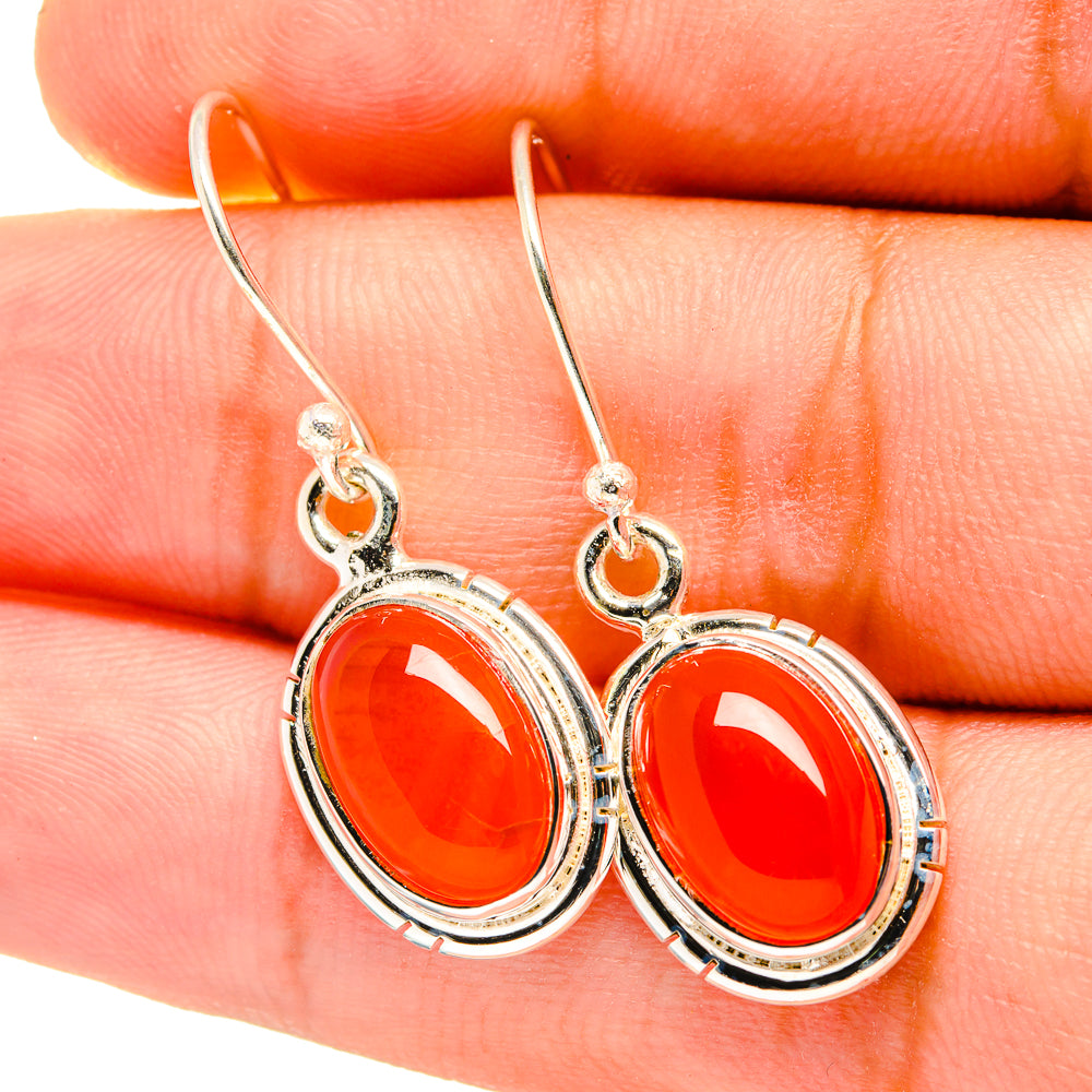 Carnelian Earrings handcrafted by Ana Silver Co - EARR419423