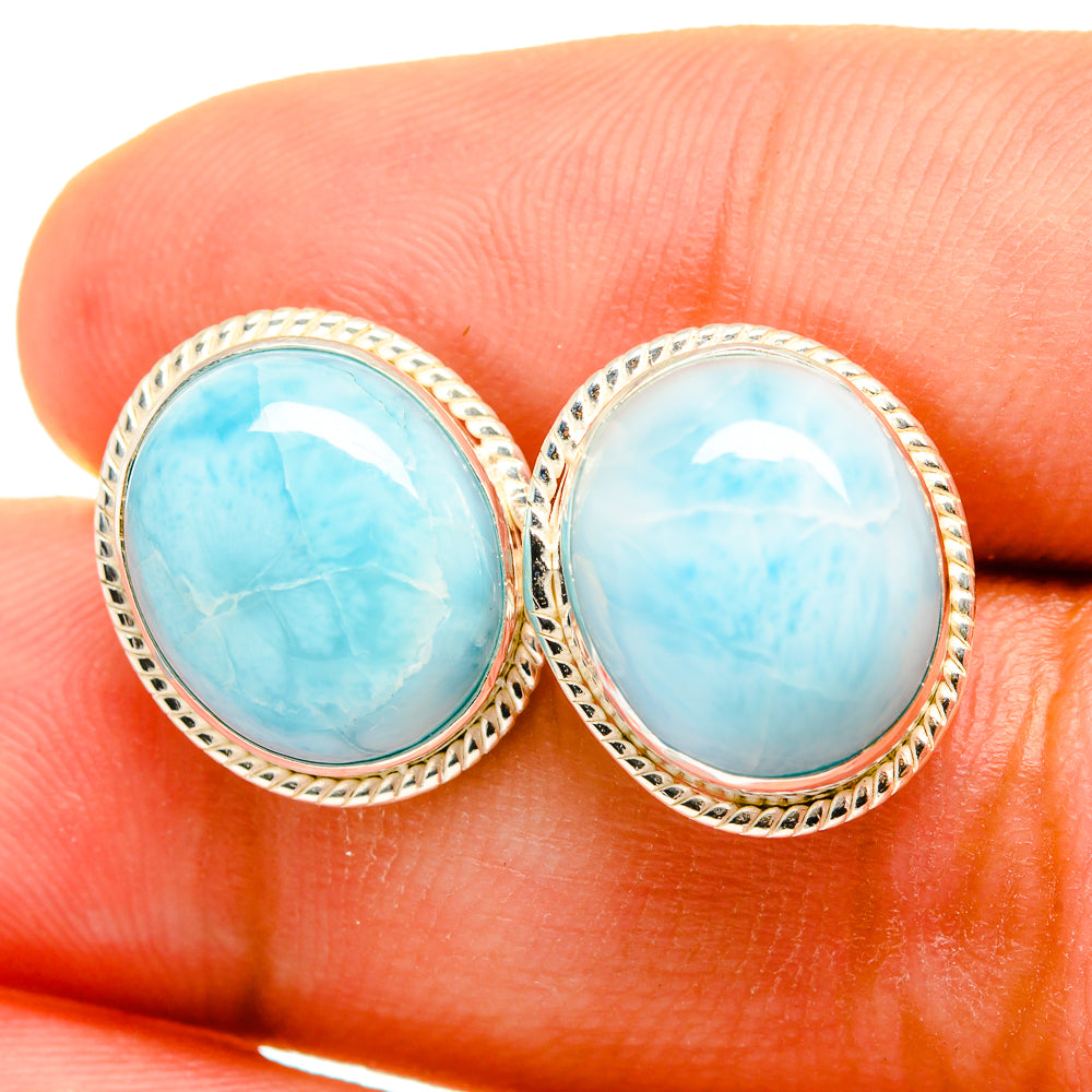 Larimar Earrings handcrafted by Ana Silver Co - EARR419425